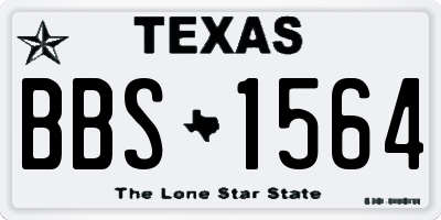 TX license plate BBS1564