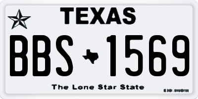 TX license plate BBS1569