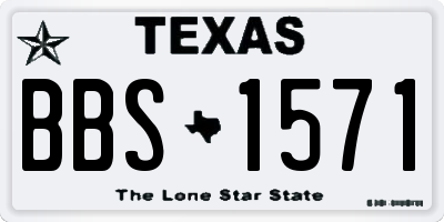 TX license plate BBS1571