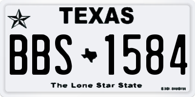 TX license plate BBS1584