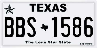 TX license plate BBS1586