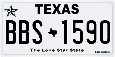 TX license plate BBS1590