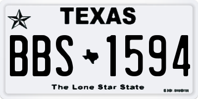 TX license plate BBS1594