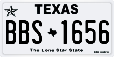 TX license plate BBS1656