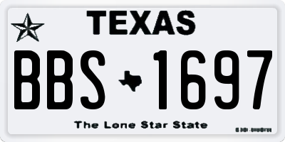 TX license plate BBS1697
