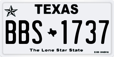 TX license plate BBS1737