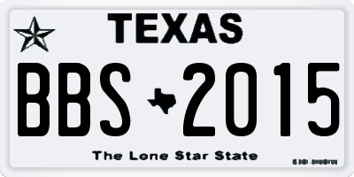TX license plate BBS2015