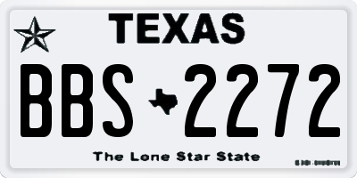 TX license plate BBS2272