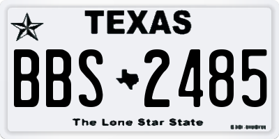 TX license plate BBS2485