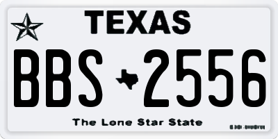 TX license plate BBS2556