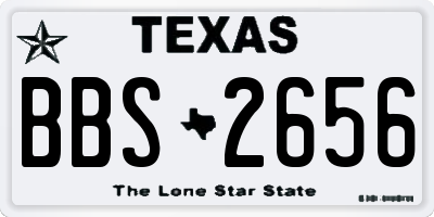 TX license plate BBS2656