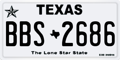 TX license plate BBS2686