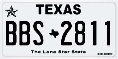 TX license plate BBS2811