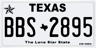 TX license plate BBS2895