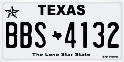 TX license plate BBS4132