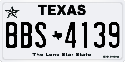 TX license plate BBS4139