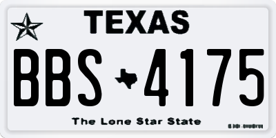 TX license plate BBS4175