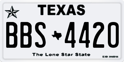 TX license plate BBS4420
