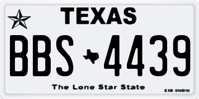 TX license plate BBS4439