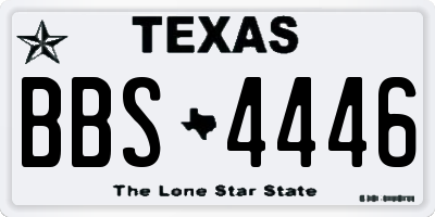 TX license plate BBS4446