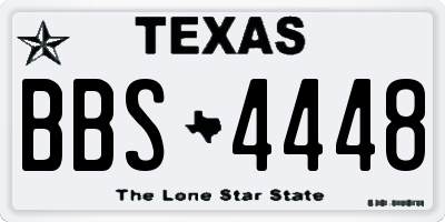 TX license plate BBS4448