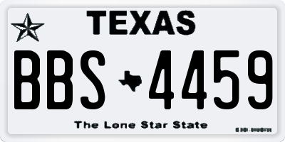 TX license plate BBS4459