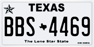 TX license plate BBS4469