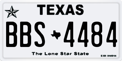 TX license plate BBS4484