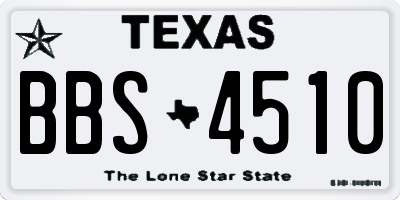 TX license plate BBS4510