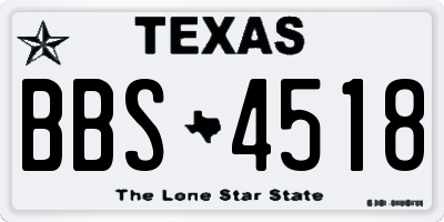 TX license plate BBS4518
