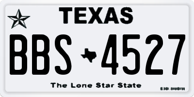 TX license plate BBS4527