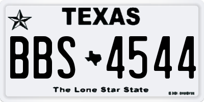 TX license plate BBS4544