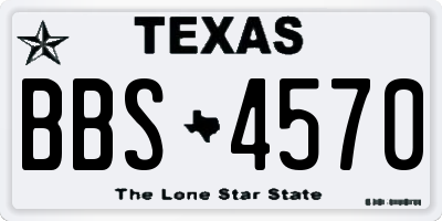 TX license plate BBS4570