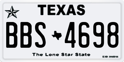 TX license plate BBS4698