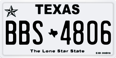 TX license plate BBS4806