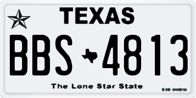 TX license plate BBS4813