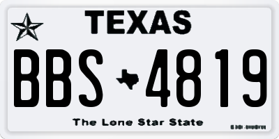 TX license plate BBS4819