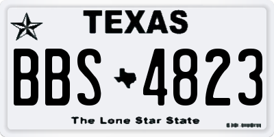 TX license plate BBS4823