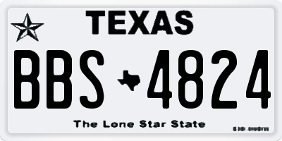 TX license plate BBS4824