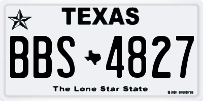 TX license plate BBS4827
