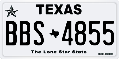 TX license plate BBS4855