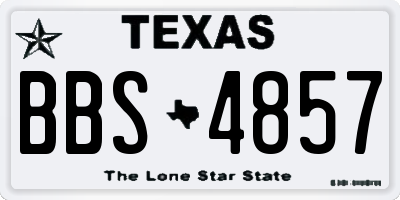 TX license plate BBS4857