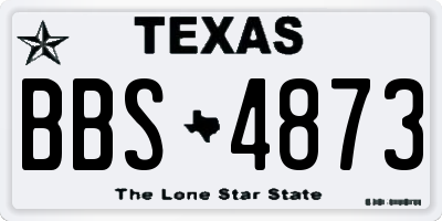 TX license plate BBS4873