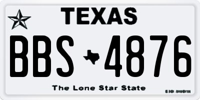 TX license plate BBS4876
