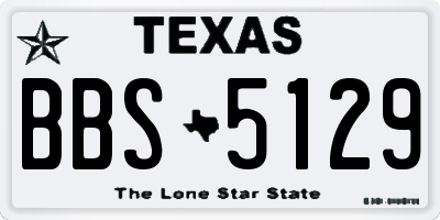 TX license plate BBS5129