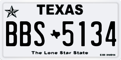 TX license plate BBS5134