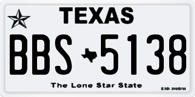 TX license plate BBS5138
