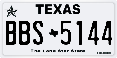 TX license plate BBS5144