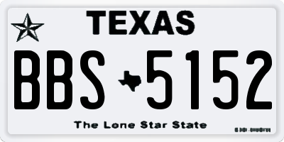TX license plate BBS5152