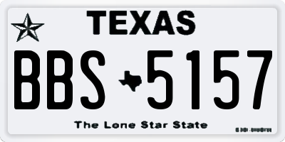 TX license plate BBS5157